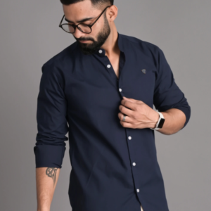 FUBAR Men Slim Fit Solid Spread Collar Casual Shirt