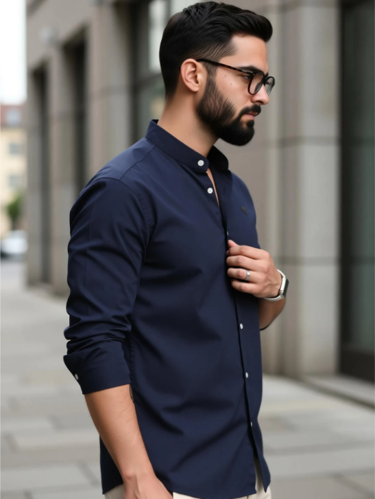 FUBAR Men Slim Fit Solid Spread Collar Casual Shirt